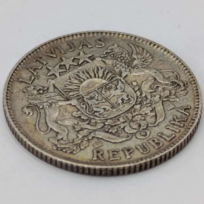Latvia 1924 One Lats silver XF