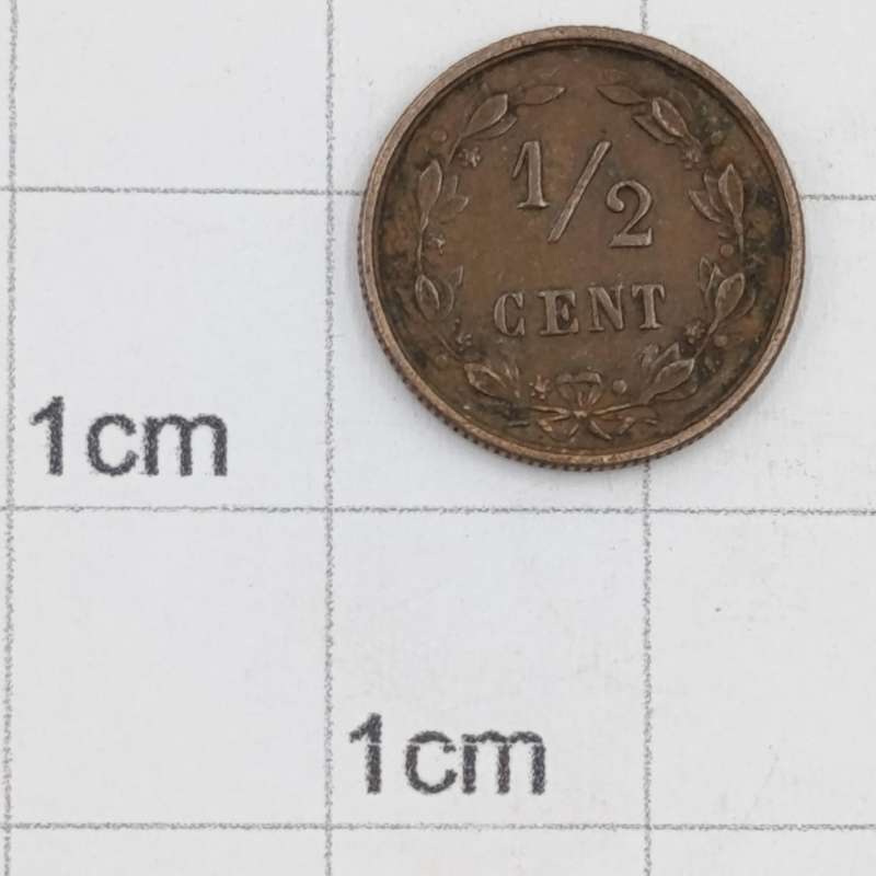 Netherlands 1894 half cent VF+