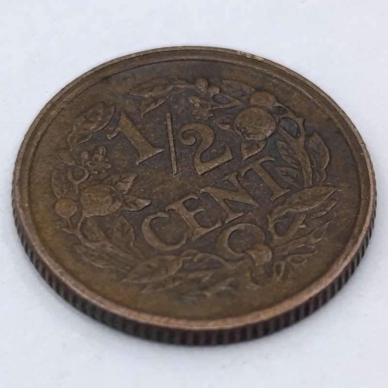 Netherlands 1916 XF+ half cent