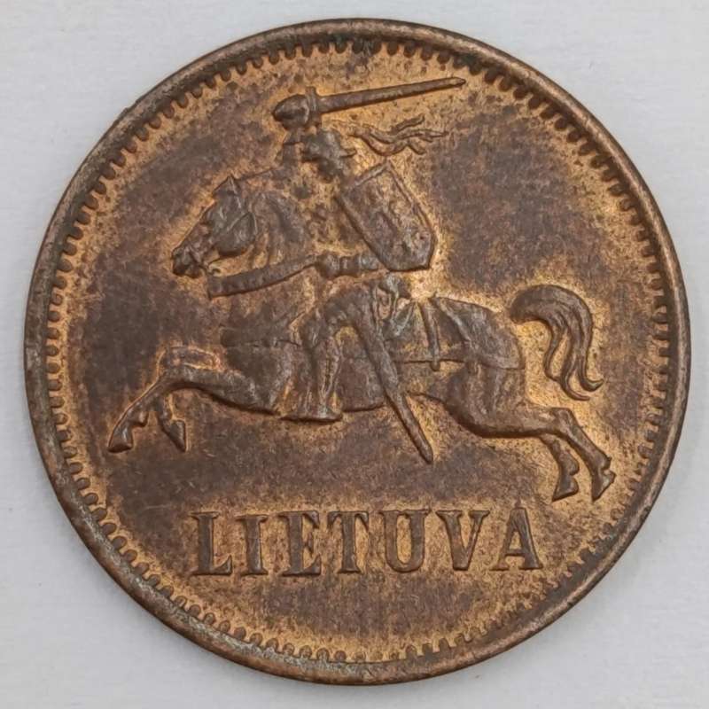 1936 Lithuania 2 Centai AU+