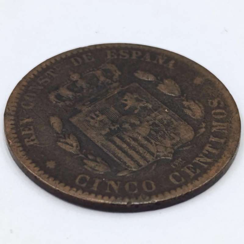 1878 Spain 5 Centimos VF