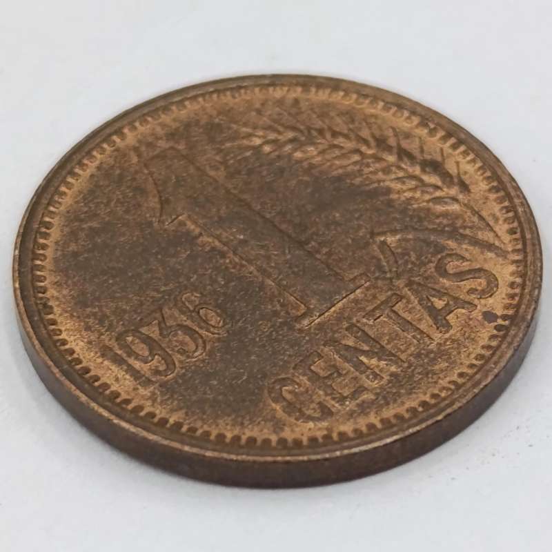 1936 Lithuania 1 centas AU+