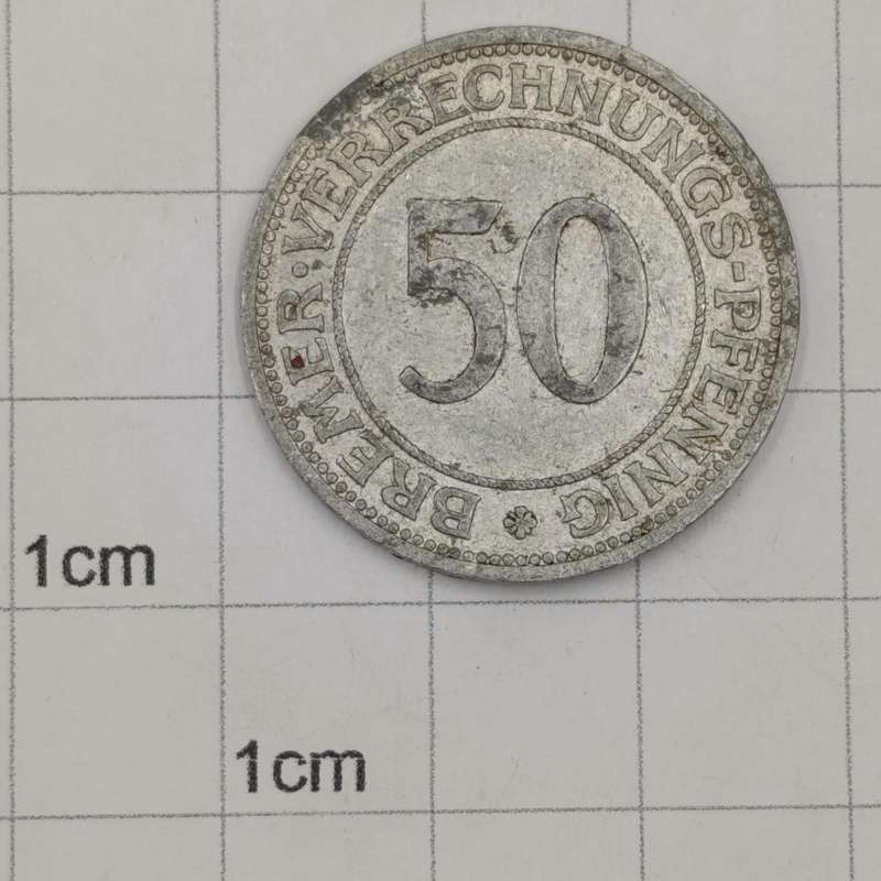 50 Pfennig emergency coinage of Free Hanseatic City of Bremen