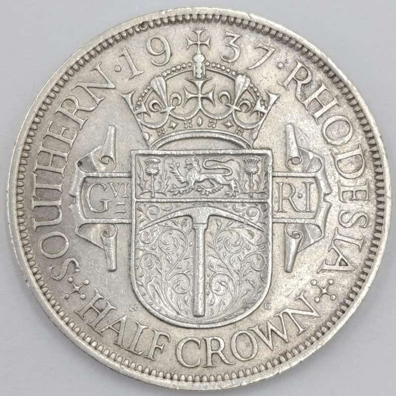 1937 Southern Rhodesia silver half crown