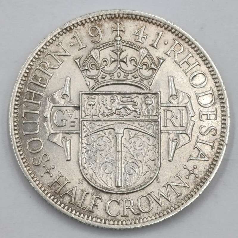 1941 Southern Rhodesia silver half crown