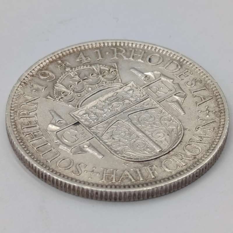 1941 Southern Rhodesia silver half crown