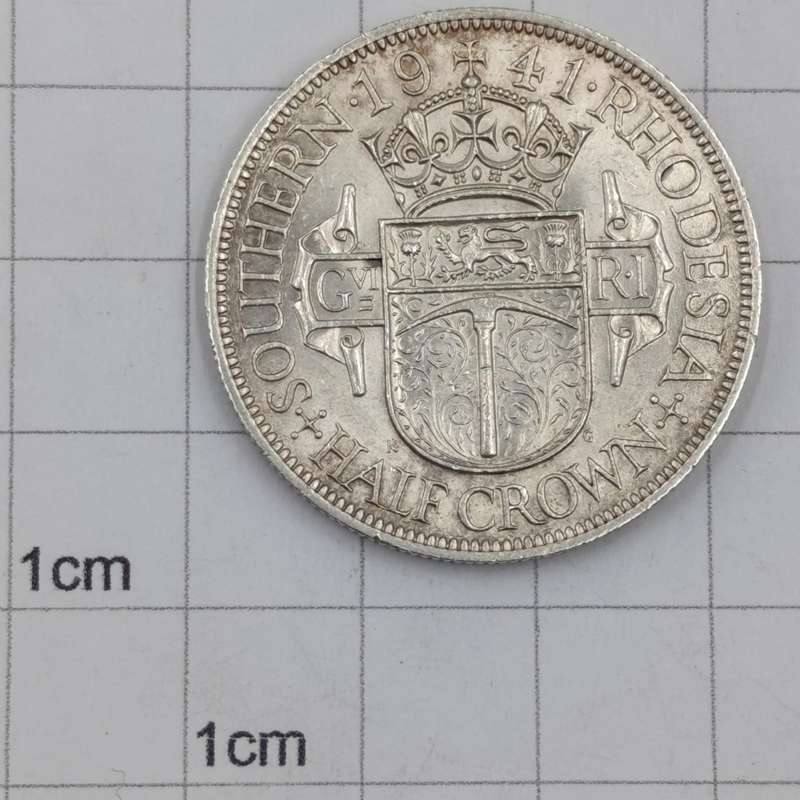1941 Southern Rhodesia silver half crown