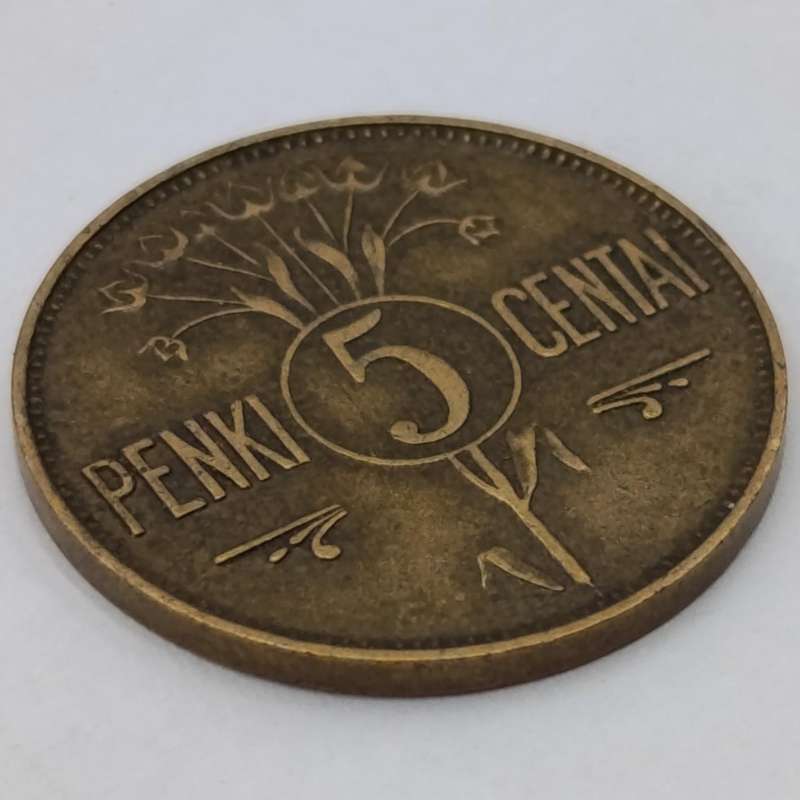Lithuania 1925 Five Centai VF