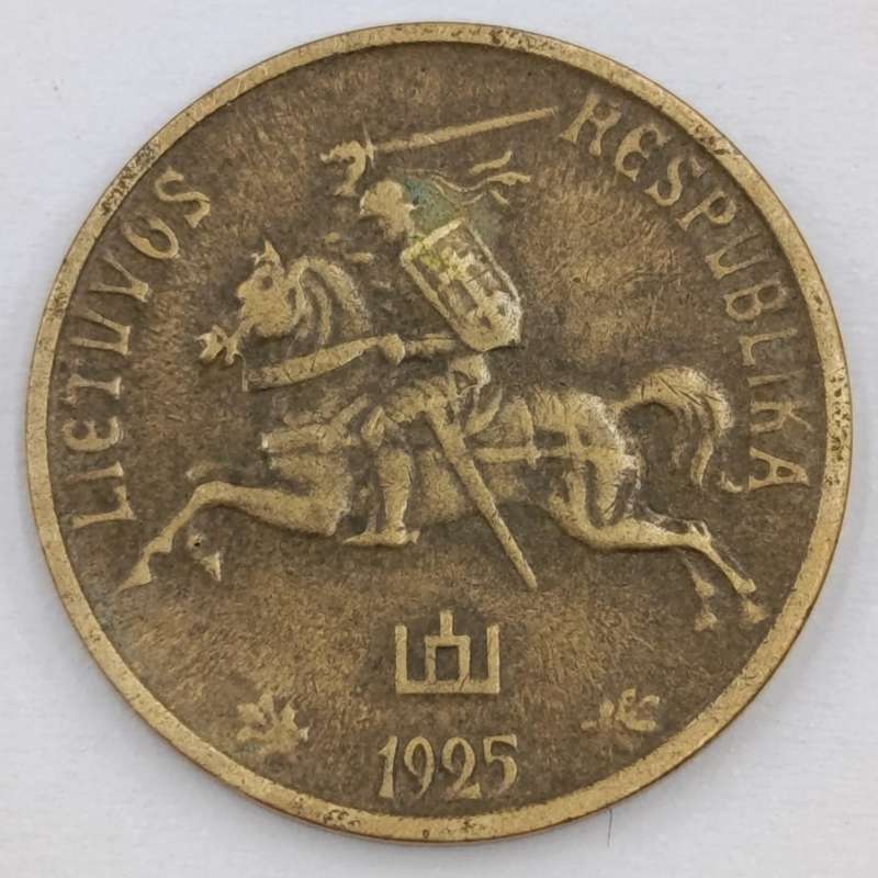 Lithuania 1925 Five Centai VF