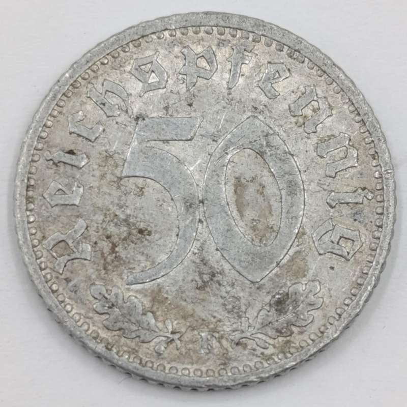 1942 F German Deutsches Reich 50 Reichspfennig