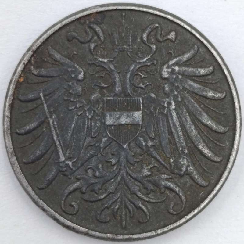 Austria 1918 Two Heller XF+/AU