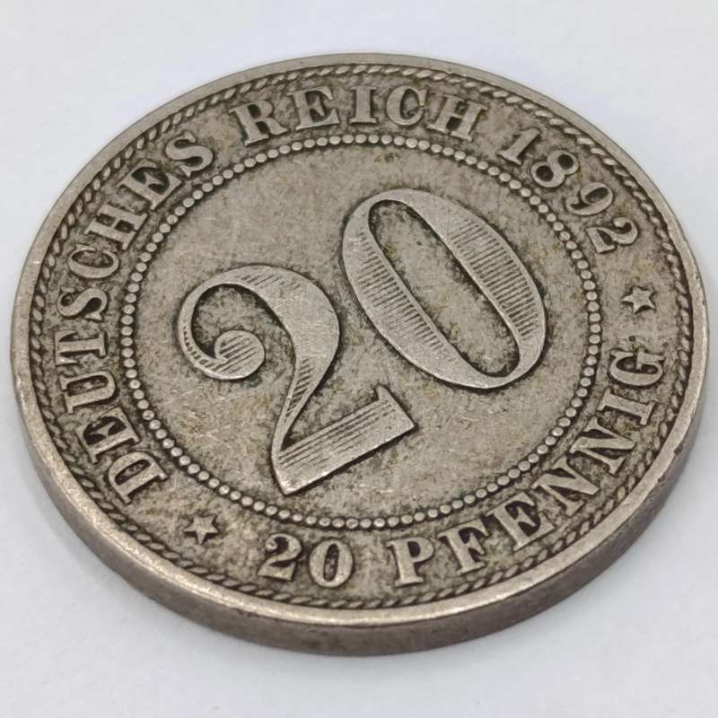 German Reich 1892 A Twenty Pfennig VF