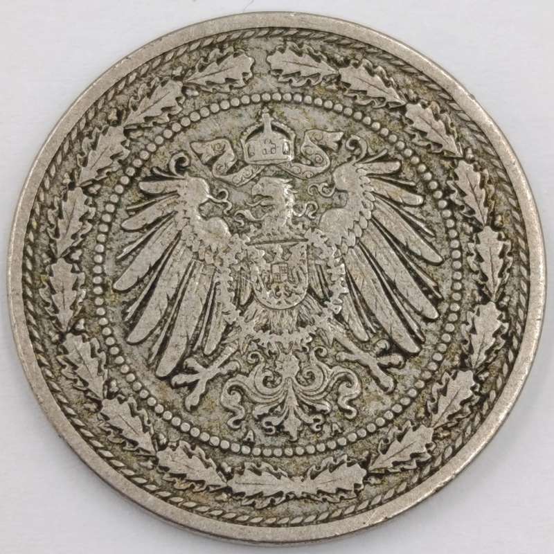 German Reich 1892 A Twenty Pfennig VF