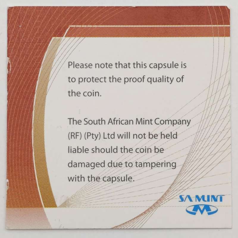 2006 RSA Oom Paul Mintmark R5 coin with certificate - Mintage 957