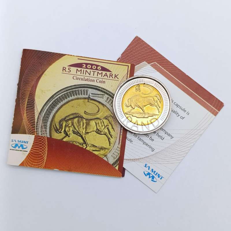 2006 RSA Oom Paul Mintmark R5 coin with certificate - Mintage 957