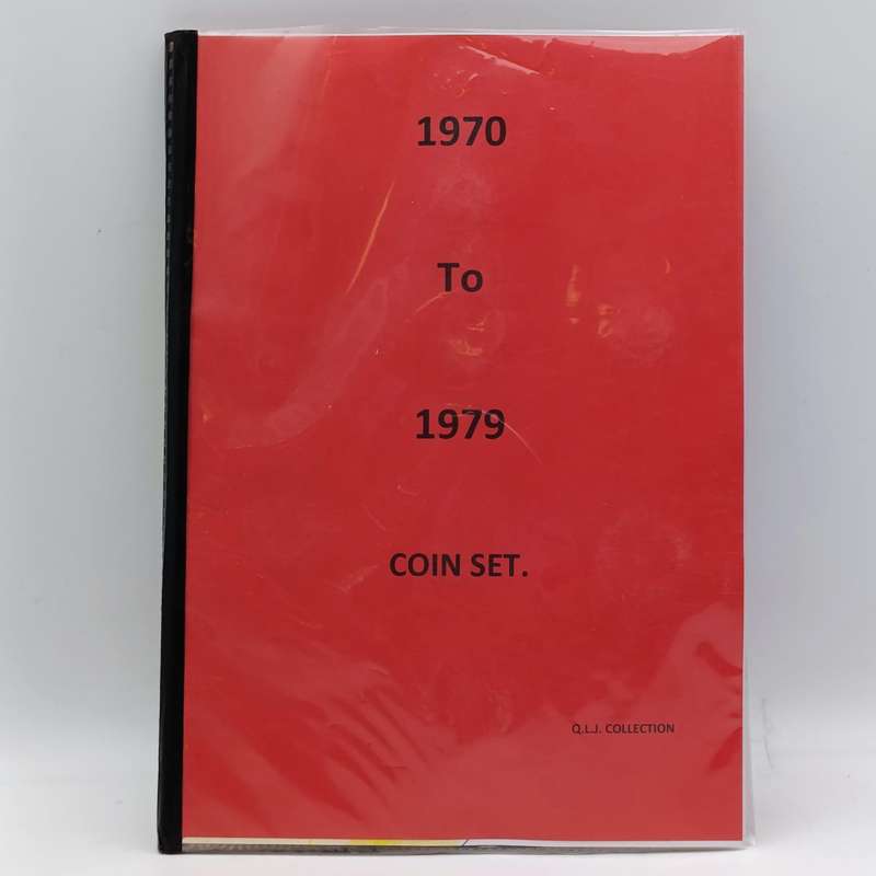 South Africa folder with coins from 1970 to 1979
