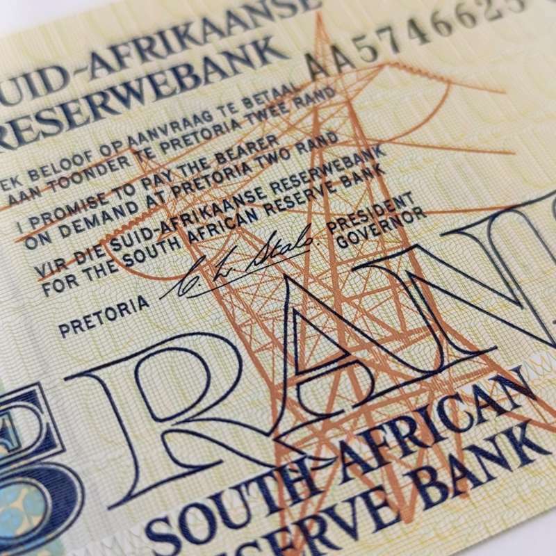 South Africa CL Stals lot of 10xR2 banknotes uncirculated with consecutive numbers
