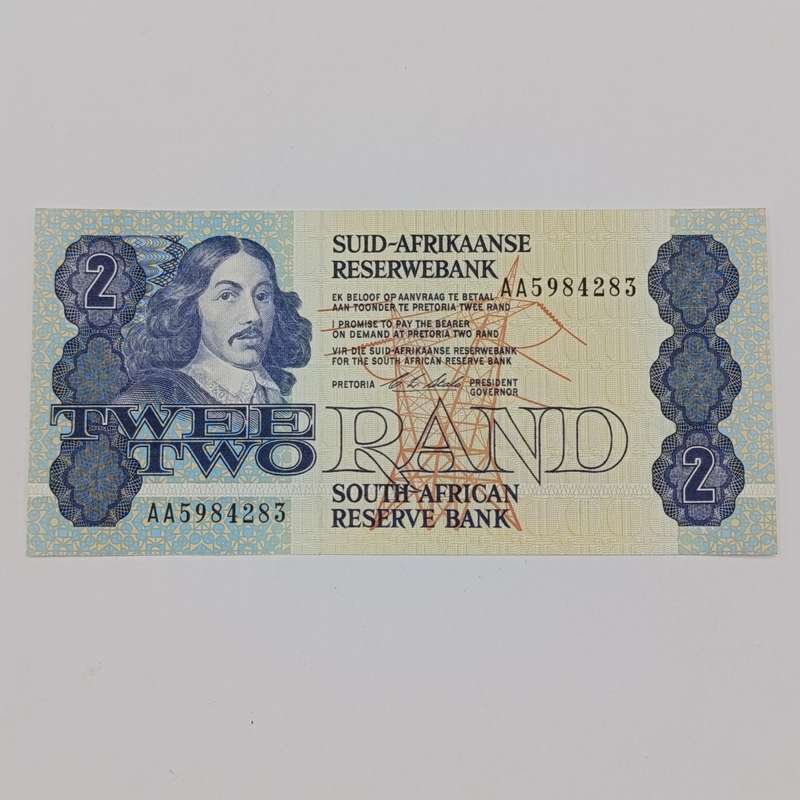 South Africa Cl Stals Lot of 4 uncirculated R2 banknotes AA series consecutive numbers