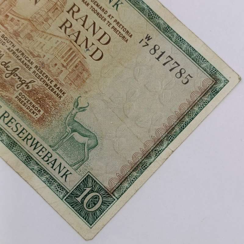 South Africa TW de Jongh 3rd Issue R10 replacement banknote W17
