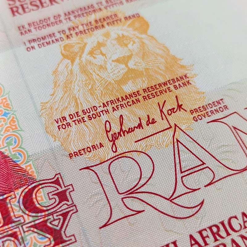 South Africa 3rd Issue Gerhard de Kock R50 banknote uncirculated - excellent note