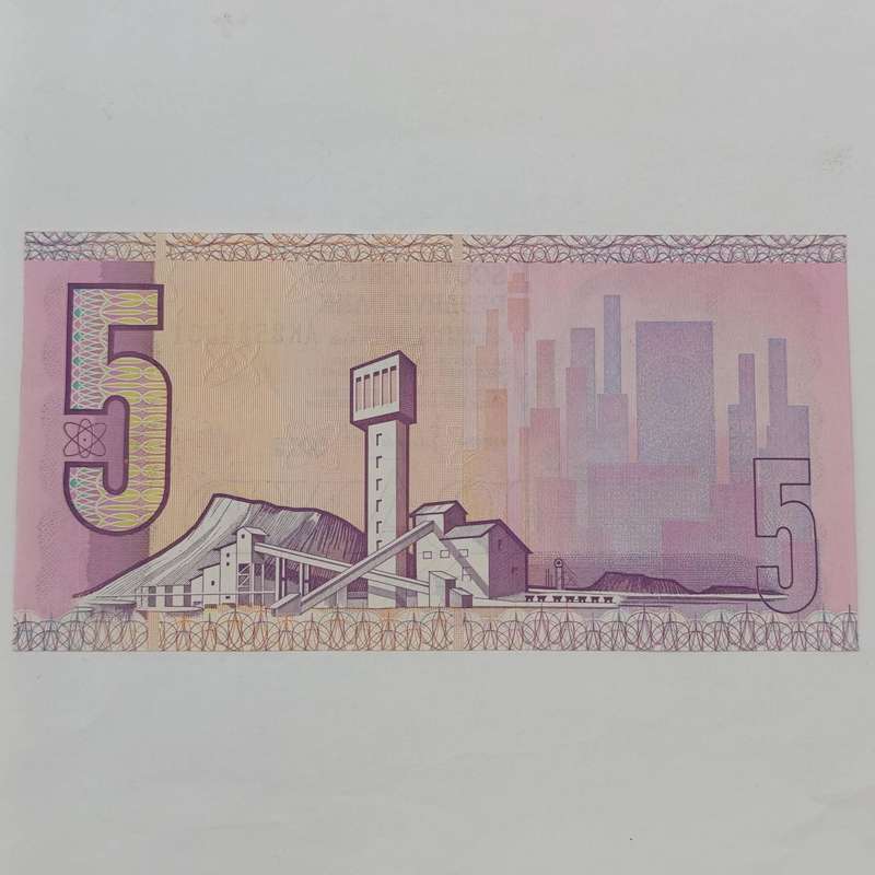 South Africa 3rd Issue GPC de Kock pair of R5 banknotes uncirculated with consecutive numbers
