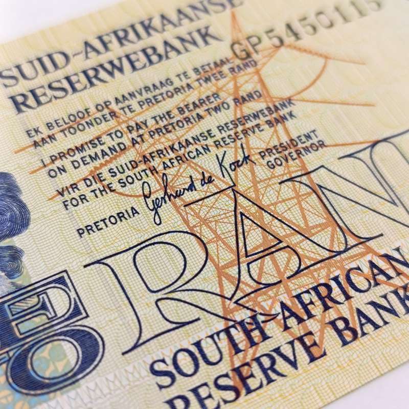 South Africa 3rd Issue GPC de Kock consecutive Lot of 3xR2 banknotes uncirculated
