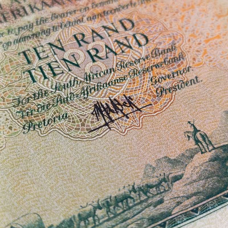 South Africa MH de Kock R10 banknote - Fourth Issue