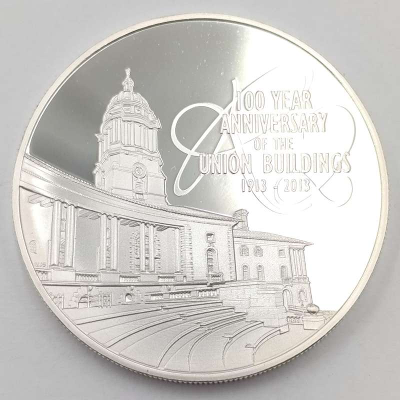 2013 RSA 1oz proof silver R2 - 100 Year Anniversary of the Union Buildings with certificate