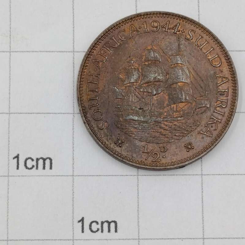 South Africa 1944 Half Penny unc