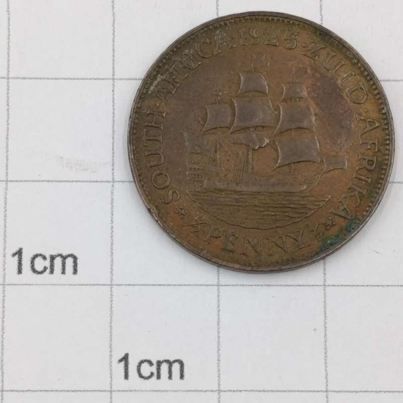 South Africa 1925 Half Penny VF scarce