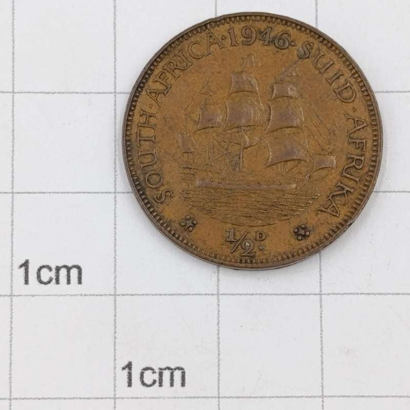 South Africa 1946 half penny XF
