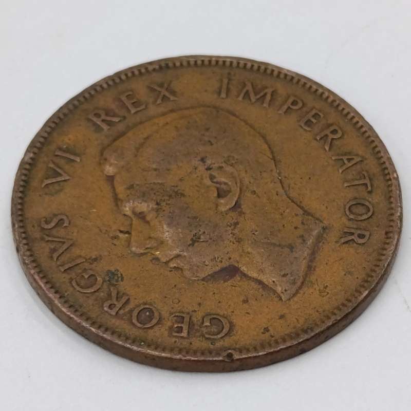 South Africa 1942 pennies with and without dot behind 2