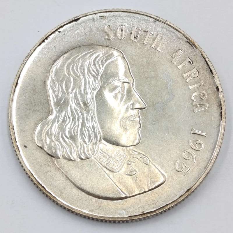 South Africa 1965 English proof silver R1