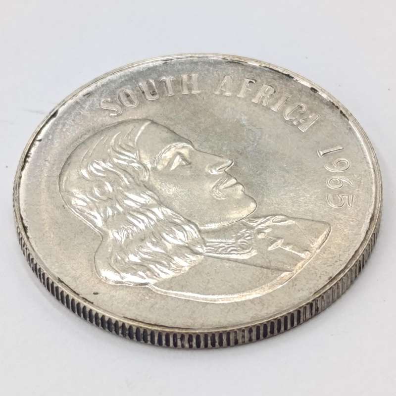 South Africa 1965 English proof silver R1