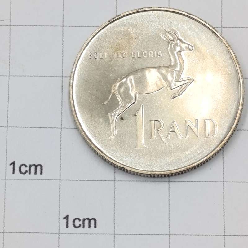 South Africa 1965 English proof silver R1