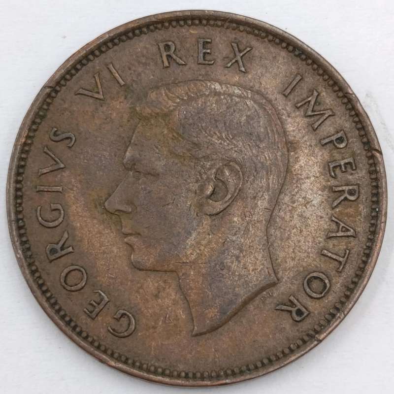 South Africa 1937 Half Penny VF+