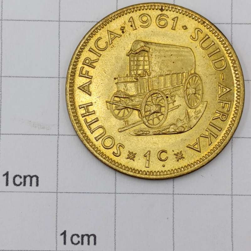 1961 RSA coin set - uncirculated and AU - 1/2 cent to 50 cent