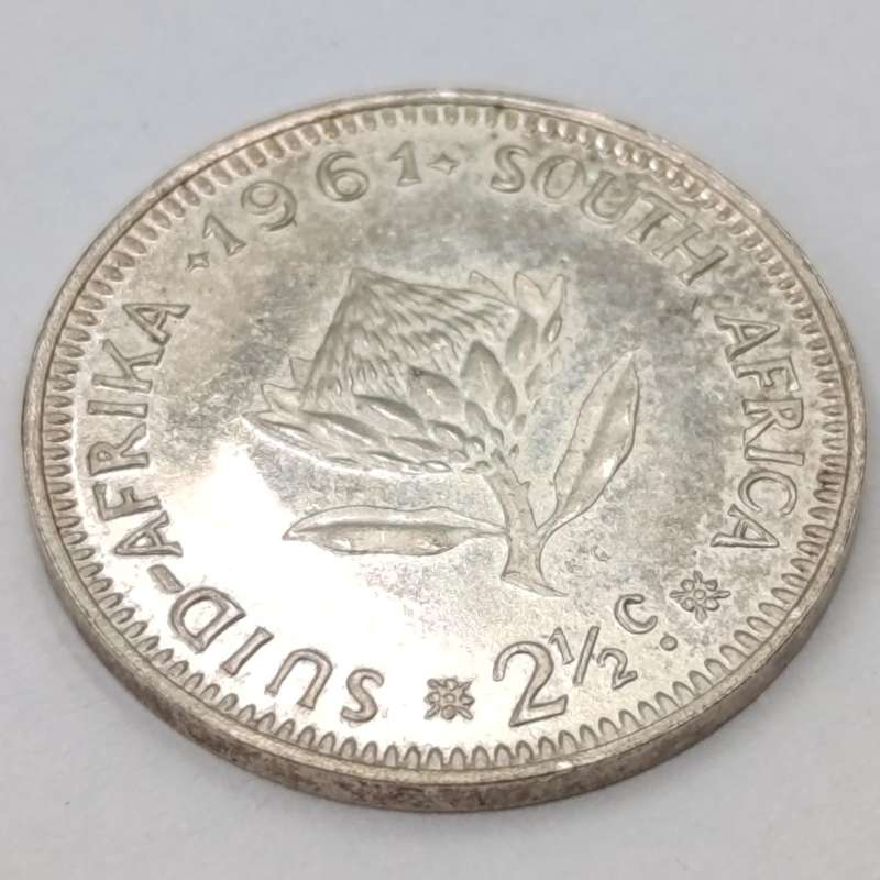 1961 RSA coin set - uncirculated and AU - 1/2 cent to 50 cent