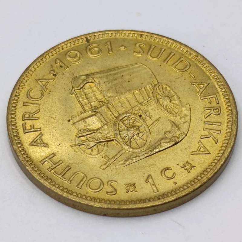 1961 RSA coin set - uncirculated and AU - 1/2 cent to 50 cent