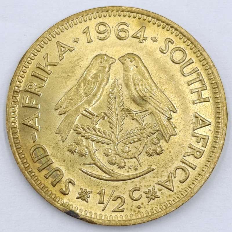 1964 RSA coin set - uncirculated and AU 1/2 cent to 50 cent