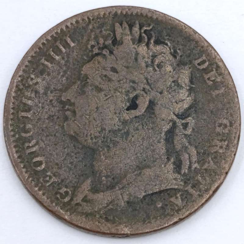 1825 Great Britain Half Penny