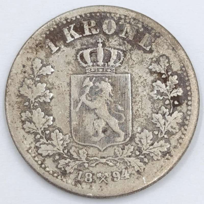 1894 Norway 1 Krone Low mintage