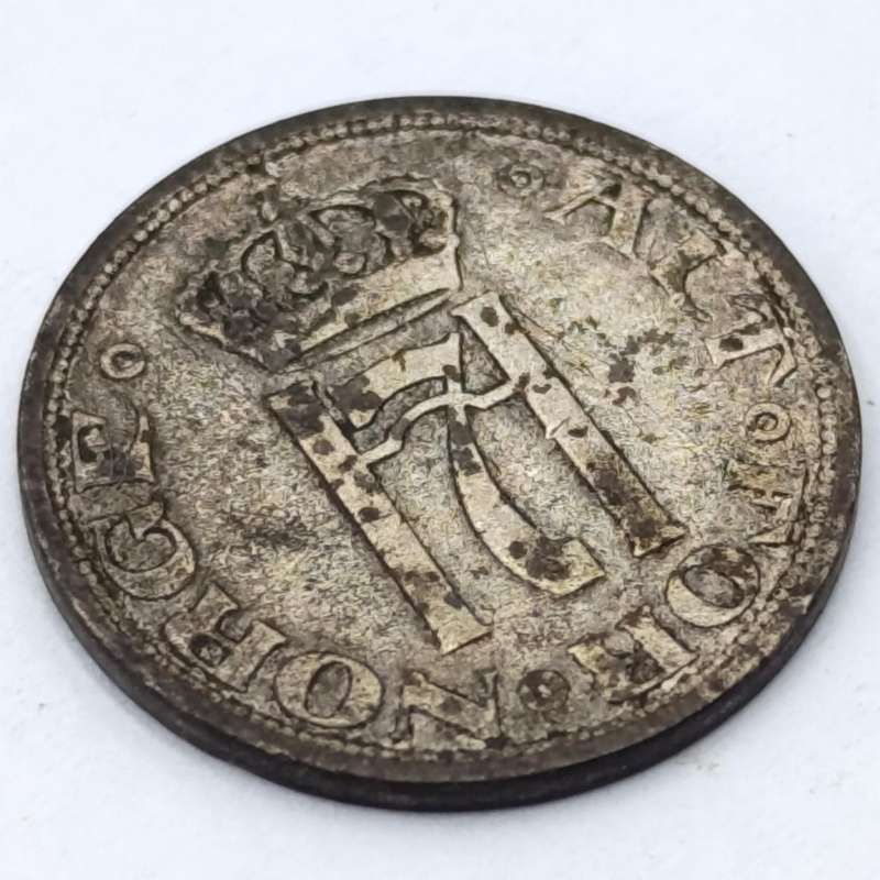 Norway 1909 silver 10 Ore VF+