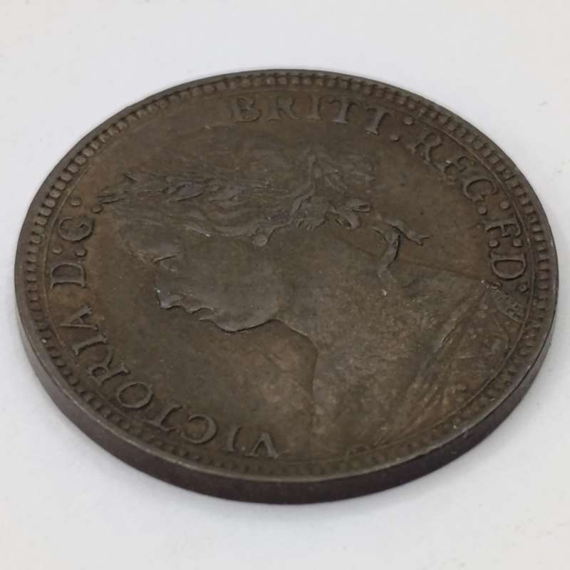 1875H Great Britian Farthing AU+