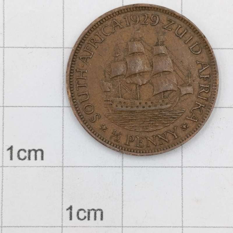 1929 South Africa Half Penny XF