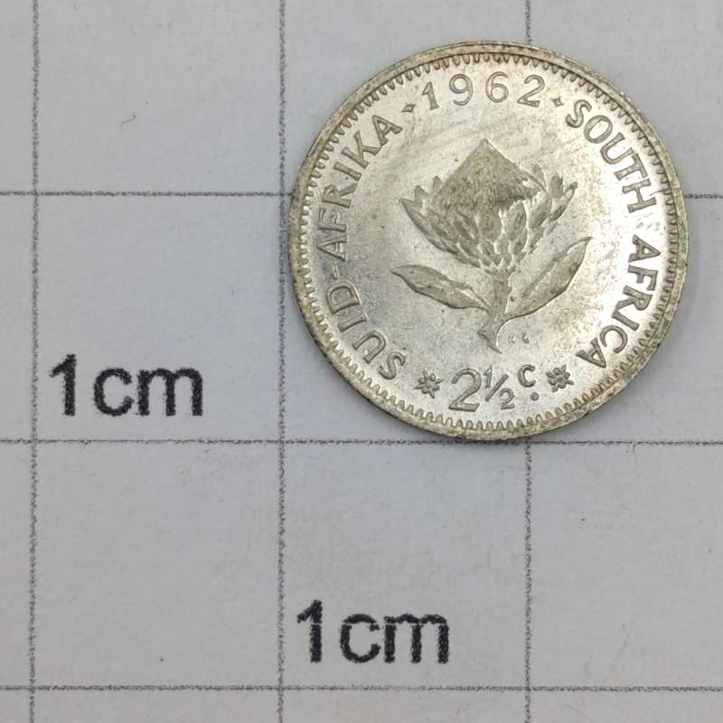 1962 South Africa 2 1/2c with low mintage only 8745 minted