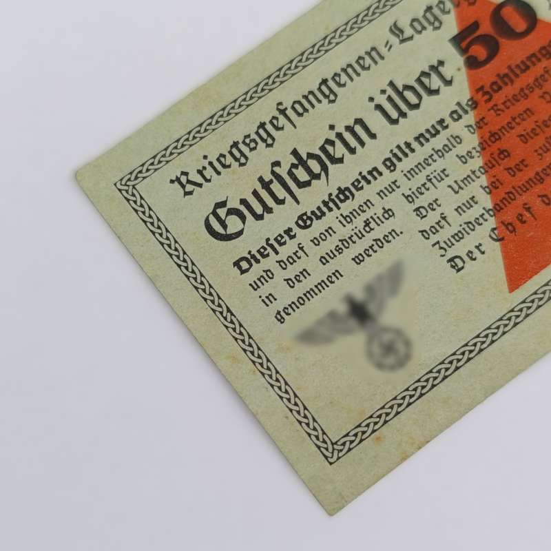 WW2 German prisoner of war 50 Reichspfennig Lagergeld banknote