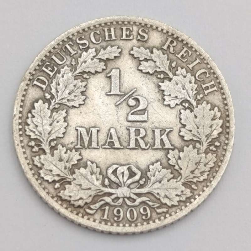 Germany Empire 1909 A half mark silver