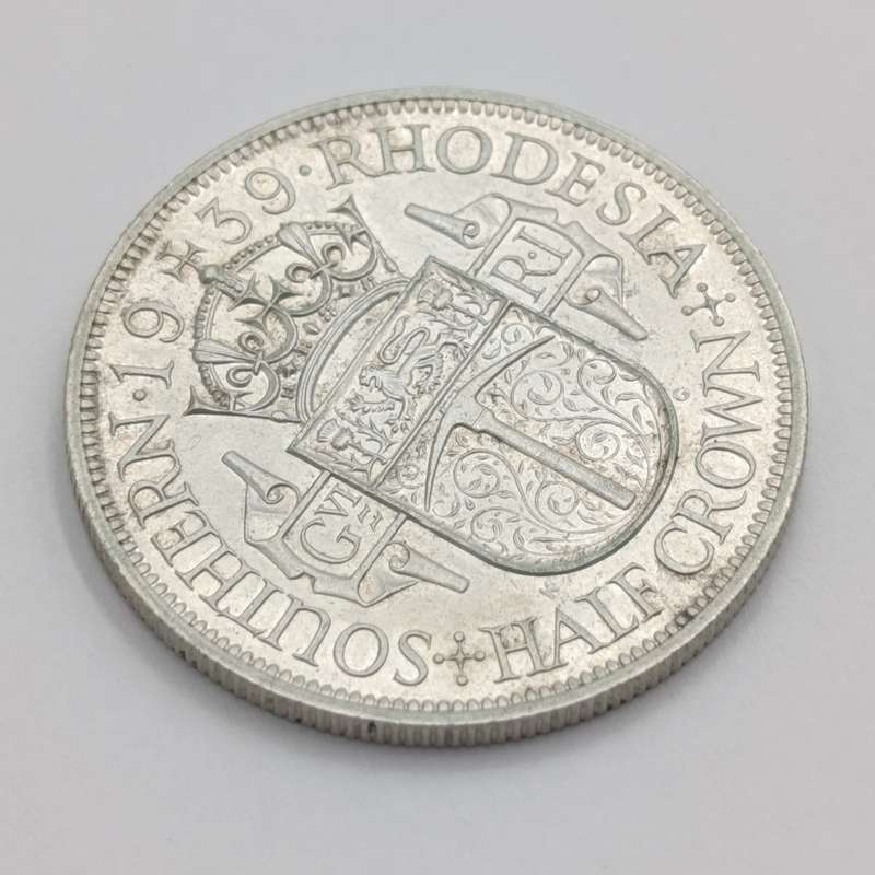 Southern Rhodesia 1939 half crown uncirculated - some pit marks