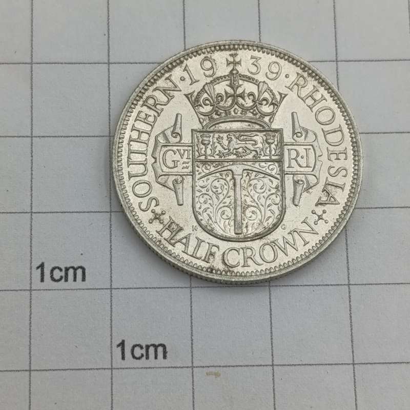 Southern Rhodesia 1939 half crown uncirculated - some pit marks